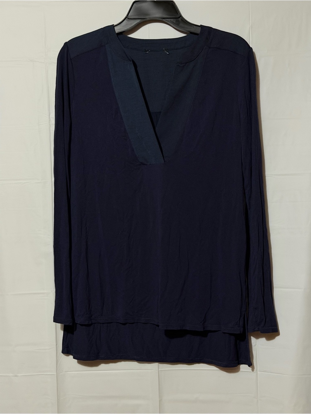 Kenneth Cole Navy Long-Sleeve V-Neck Tunic